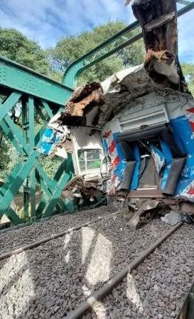 Una formación del Tren San Martín chocó contra una locomotora en Palermo